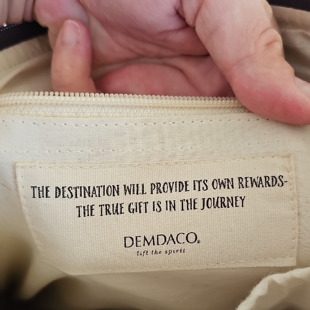 Demdaco "Your Journey" Multicolor Patchwork Cross… - image 4